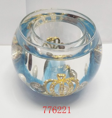 Double Layer Glass Holder Birthday,Decal,GLass,Candle
