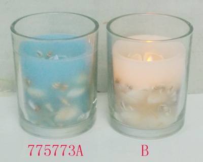 LED Glass Paraffin Candle With Shell  Glass,Paraffin,Candle,Shell