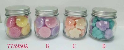 Glass Bottle Filled Scented Wax玻璃罐放芳香石蜡块 Glass,Bottle,Filled,Scented